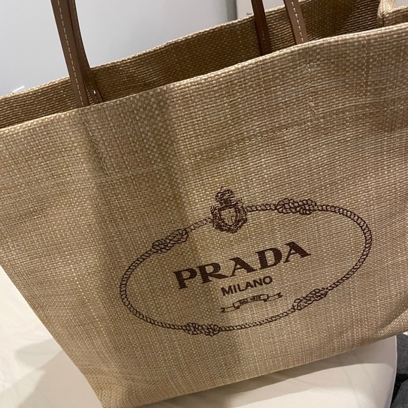 Prada Raffia Tote Bag - Picture 6 of 9